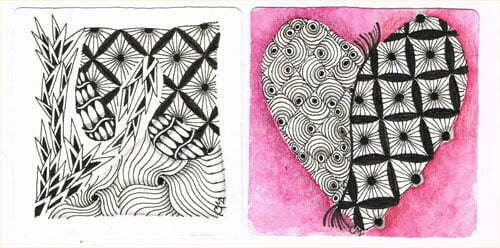 Spokes Zentangle tiles