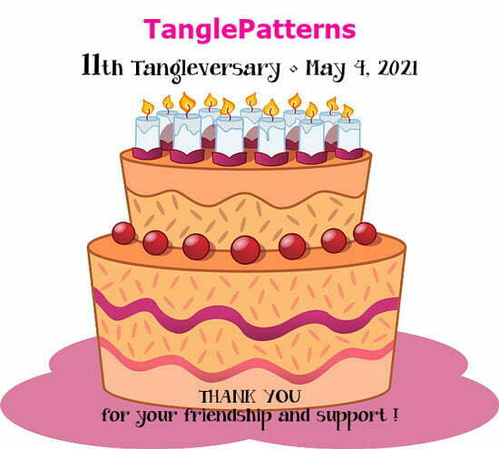 TanglePatterns.com celebrates its 11th Tangleversary, May 4, 2021