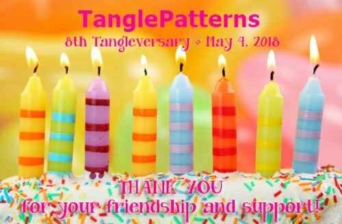 TanglePatterns 8th Tangleversary - Thank YOU for your friendship and support!