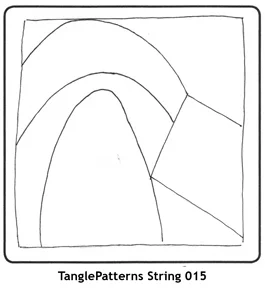 TanglePatterns String 015. Image © Linda Farmer and TanglePatterns.com. ALL RIGHTS RESERVED. You may use this image for your personal non-commercial reference only. The unauthorized pinning, reproduction or distribution of this copyrighted work is illegal.