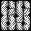 Zentangle pattern: A-fog. Image © Linda Farmer and TanglePatterns.com