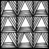 Zentangle pattern: A-Frame. Image © Linda Farmer and TanglePatterns.com. ALL RIGHTS RESERVED. You may use this image for your personal non-commercial reference only. The unauthorized pinning, reproduction or distribution of this copyrighted work is illegal.