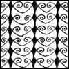 Zentangle pattern: AA's - a variation