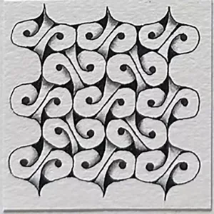 Link to CZT Annett Ruempler's steps for tangling Accoladen-07. 