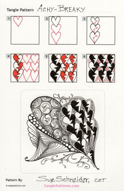 How to draw ACHY-BREAKY « TanglePatterns.com