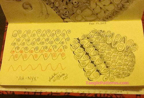 Zentangle pattern: Ah-Nyx.