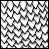 Zentangle pattern: All About V. Image © Linda Farmer and TanglePatterns.com. ALL RIGHTS RESERVED. You may use this image for your personal non-commercial reference only. The unauthorized pinning, reproduction or distribution of this copyrighted work is illegal.