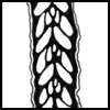 Zentangle pattern: Alosa. Image © Linda Farmer and TanglePatterns.com. ALL RIGHTS RESERVED. You may use this image for your personal non-commercial reference only. The unauthorized pinning, reproduction or distribution of this copyrighted work is illegal.
