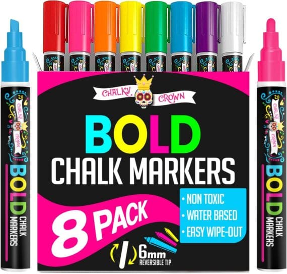 Chalk Markers with reversible tips - Best Seller on Amazon Chalk Markers with reversible tips - Best Seller on Amazon