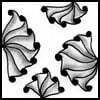 Zentangle pattern: Angel Fish