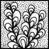 Zentangle pattern: Antidots. Image © Linda Farmer and TanglePatterns.com. ALL RIGHTS RESERVED. You may use this image for your personal non-commercial reference only. The unauthorized pinning, reproduction or distribution of this copyrighted work is illegal.