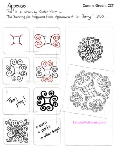 How to draw APPEASE « TanglePatterns.com