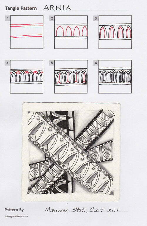 How to draw ARNIA by CZT Maureen Stott
