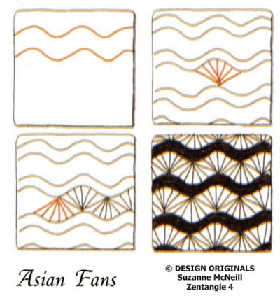 How to draw ASIAN FANS « TanglePatterns.com