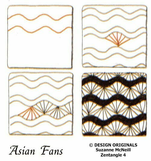 Zeentangle pattern: ASIAN FANS