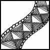Zentangle pattern: Avreal. Image © Linda Farmer and TanglePatterns.com. ALL RIGHTS RESERVED. You may use this image for your personal non-commercial reference only. The unauthorized pinning, reproduction or distribution of this copyrighted work is illegal.