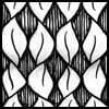 Zentangle pattern: B-Leaf. Image © Linda Farmer and TanglePatterns.com. ALL RIGHTS RESERVED. You may use this image for your personal non-commercial reference only. The unauthorized pinning, reproduction or distribution of this copyrighted work is illegal.