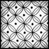 Zentangle pattern: Bales. Image © Linda Farmer and TanglePatterns.com. ALL RIGHTS RESERVED. You may use this image for your personal non-commercial reference only. The unauthorized pinning, reproduction or distribution of this copyrighted work is illegal.