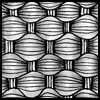 Zentangle pattern: Bask-it