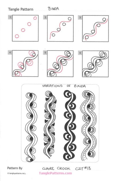 How to draw BINDA « TanglePatterns.com
