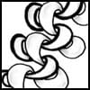 Zentangle pattern: Biyon. Image © Linda Farmer and TanglePatterns.com. ALL RIGHTS RESERVED. You may use this image for your personal non-commercial reference only. The unauthorized pinning, reproduction or distribution of this copyrighted work is illegal.