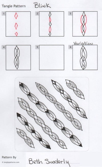 How to draw BLINK « TanglePatterns.com