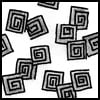 Zentangle pattern: Box Spirals