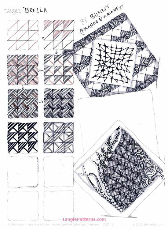 Zentangle pattern: 'Brella