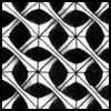 Zentangle pattern: B'Twined