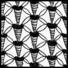 Zentangle pattern: Bugles