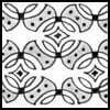 Zentangle pattern: C-rendipity. Image © Linda Farmer and TanglePatterns.com. ALL RIGHTS RESERVED. You may use this image for your personal non-commercial reference only. The unauthorized pinning, reproduction or distribution of this copyrighted work is illegal.