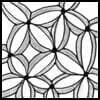 Zentangle pattern: Calibree. Image © Linda Farmer and TanglePatterns.com. ALL RIGHTS RESERVED. You may use this image for your personal non-commercial reference only. The unauthorized pinning, reproduction or distribution of this copyrighted work is illegal.