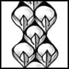 Zentangle pattern: Calyx. Image © Linda Farmer and TanglePatterns.com. ALL RIGHTS RESERVED. You may use this image for your personal non-commercial reference only. The unauthorized pinning, reproduction or distribution of this copyrighted work is illegal.
