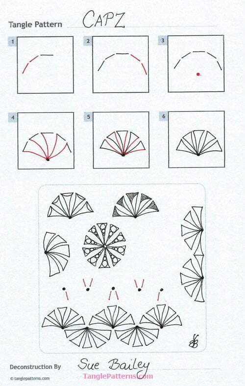 Zentangle pattern: Capz. 