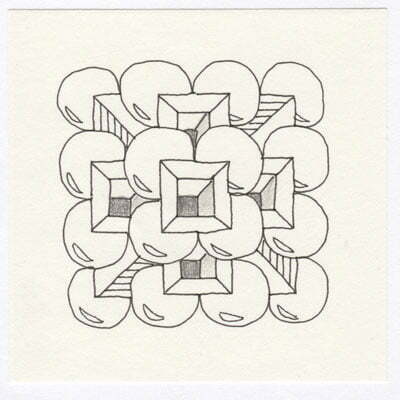How to draw the tangle pattern Cee, tangle and deconstruction by Judy Okawa