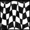 Zentangle pattern: Checkered Zag