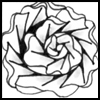 Zentangle pattern: Cinnamon Rose. Image © Linda Farmer and TanglePatterns.com. ALL RIGHTS RESERVED. You may use this image for your personal non-commercial reference only. The unauthorized pinning, reproduction or distribution of this copyrighted work is illegal.
