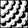 Zentangle pattern: Clothesline