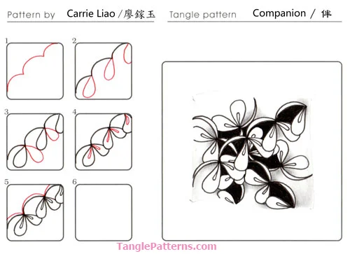 Zentangle pattern: Companion.