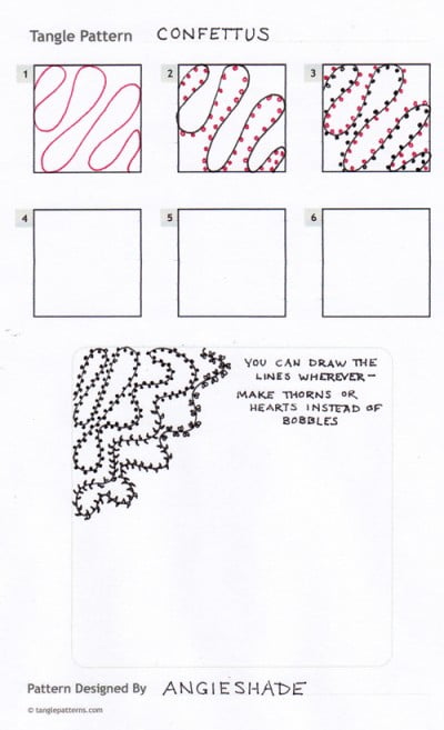 How to draw CONFETTUS « TanglePatterns.com