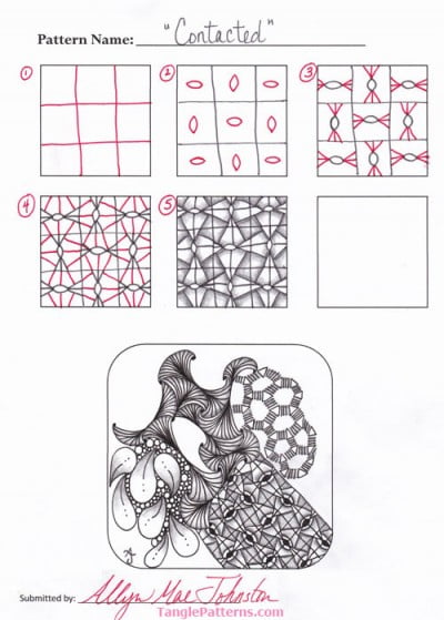 How to draw CONTACTED « TanglePatterns.com