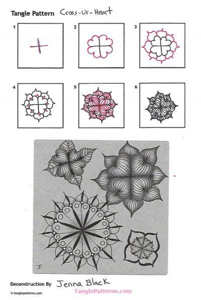How to draw CROSS-UR-HEART « TanglePatterns.com