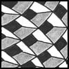 Zentangle pattern: CUBINE. Image © Linda Farmer and TanglePatterns.com