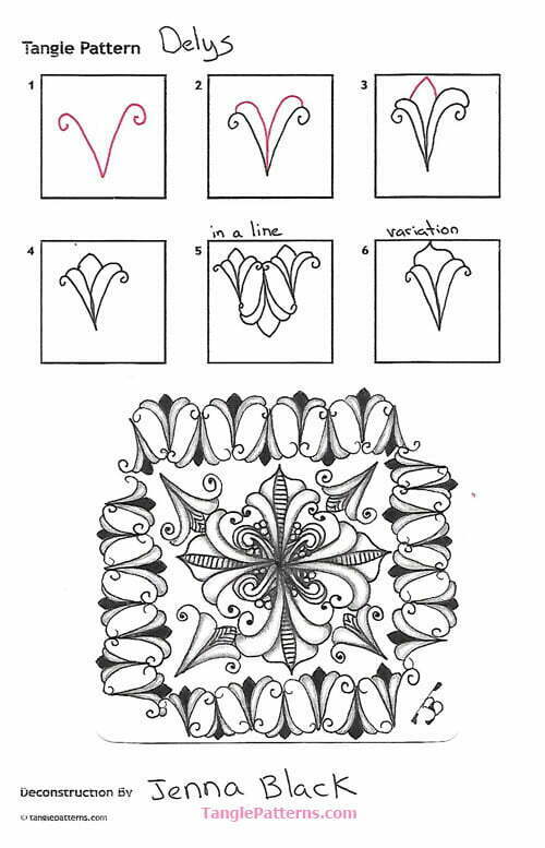 How to draw DELYS « TanglePatterns.com