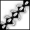 Zentangle pattern: Diamond Drops