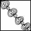 Zentangle pattern: Dicso. Image © Linda Farmer and TanglePatter