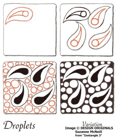 How to draw DROPLETS « TanglePatterns.com