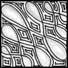 Zentangle pattern: Echoism. Image © Linda Farmer and TanglePatterns.com