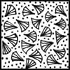 Zentangle pattern: Fans. Image © Linda Farmer and TanglePatterns.com. ALL RIGHTS RESERVED. You may use this image for your personal non-commercial reference only. The unauthorized pinning, reproduction or distribution of this copyrighted work is illegal.