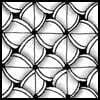 Zentangle pattern: Fiore